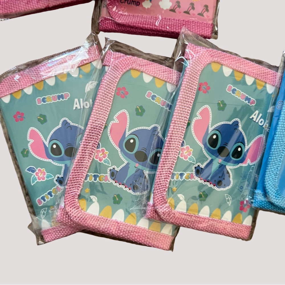 Wholesale Bundle Stitch Kids Wallets - Pink, Blue, Purple- 12 Total - Picture 4 of 7